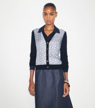 Cardigan à devant en soie