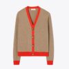 Cardigan en cachemire color block Cardigan en cachemire color block