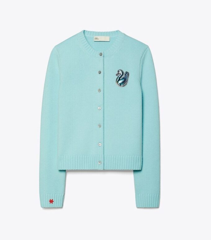 Cardigan en laine mérinos Lucky Duck