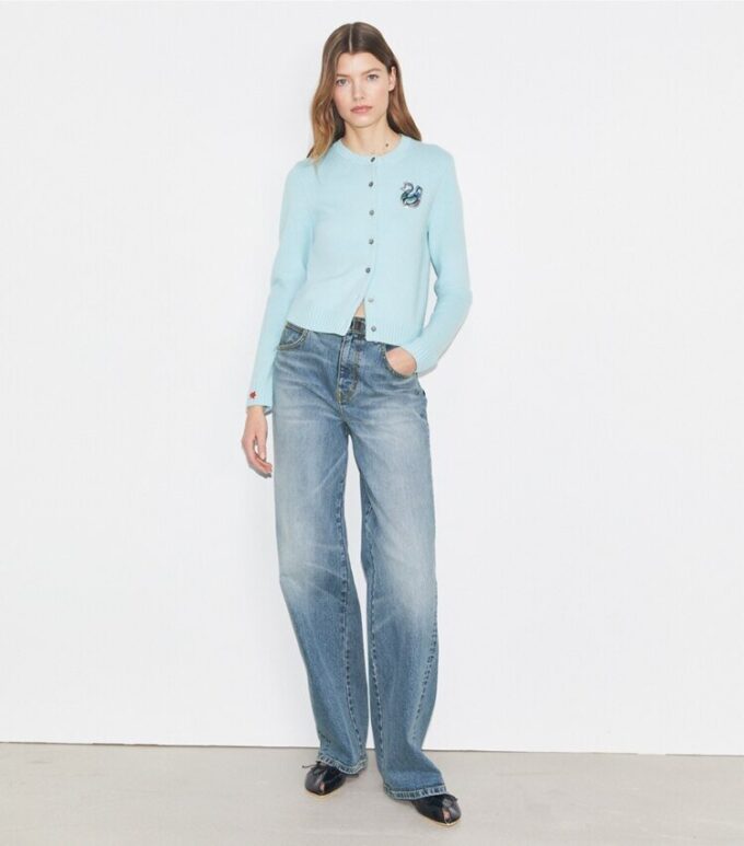 Cardigan en laine mérinos Lucky Duck