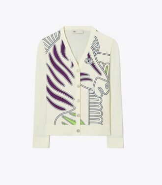 Cardigan en soie sur le devant