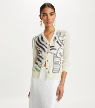 Cardigan en soie sur le devant