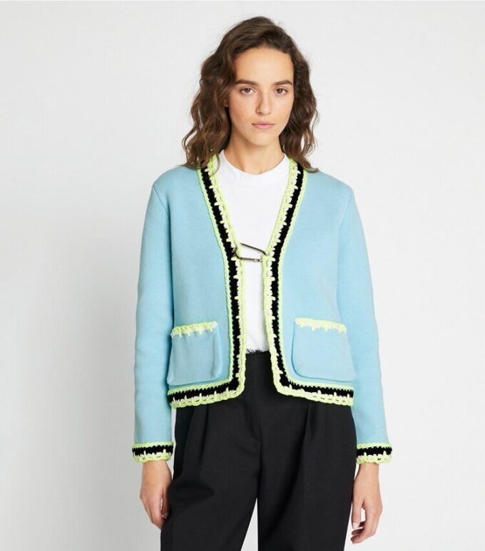 Cardigan en viscose technique Cardigan en viscose technique