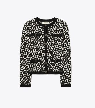 Cardigan Kendra à fleurs jacquard