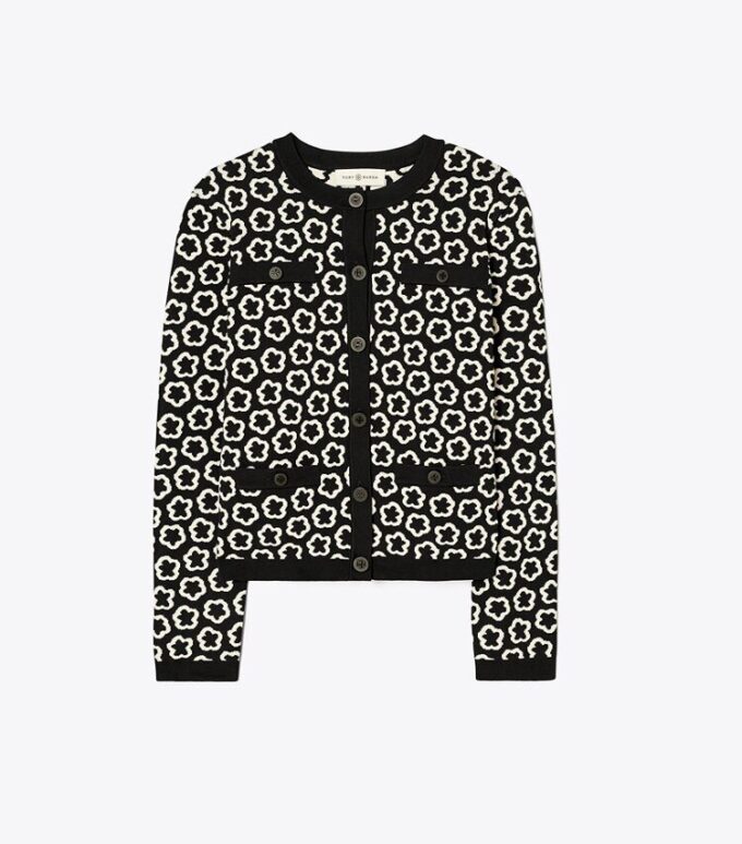 Cardigan Kendra à fleurs jacquard Cardigan Kendra à fleurs jacquard