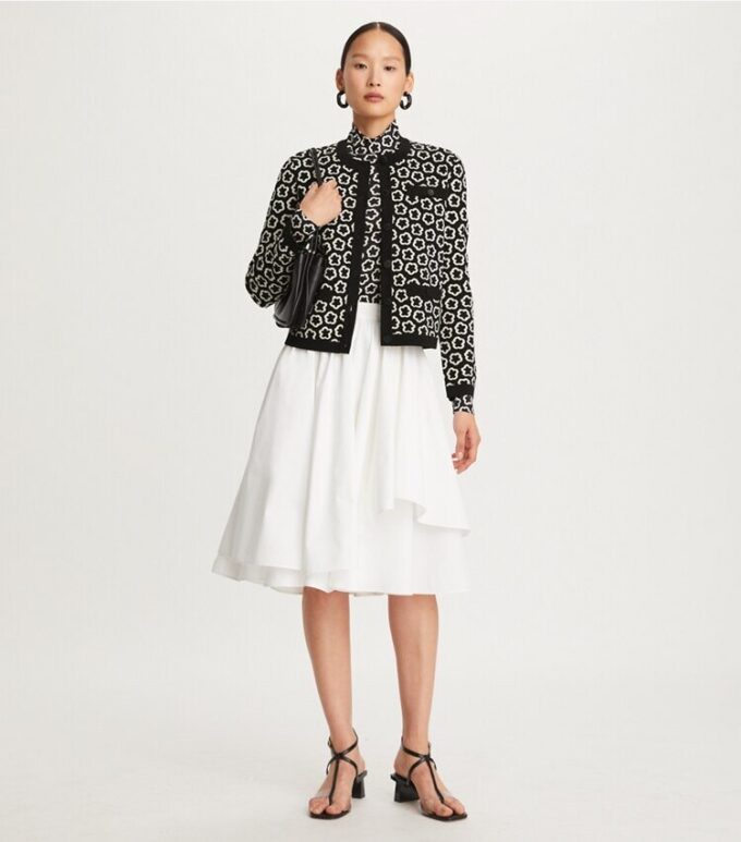 Cardigan Kendra à fleurs jacquard Cardigan Kendra à fleurs jacquard