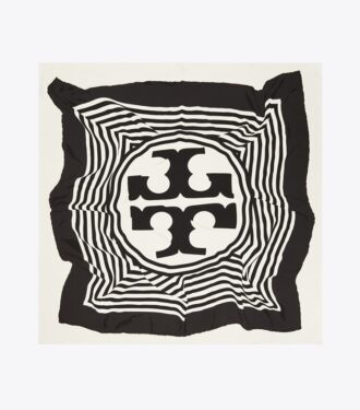 Carré en soie avec logo déformé