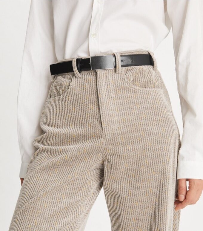Ceinture plate en cuir lisse Ceinture plate en cuir lisse