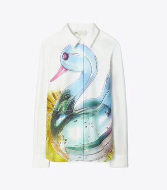 Chemise en soie Lucky Duck