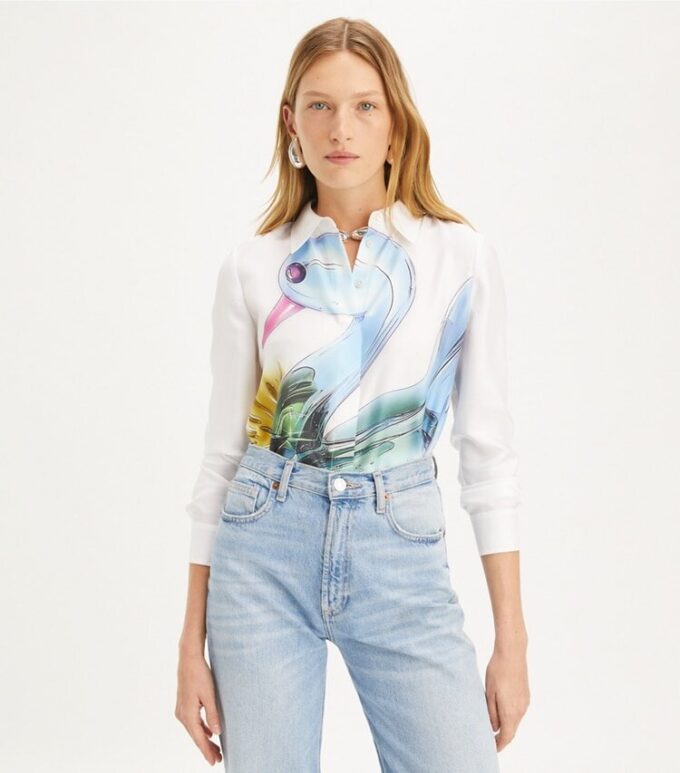Chemise en soie Lucky Duck Chemise en soie Lucky Duck