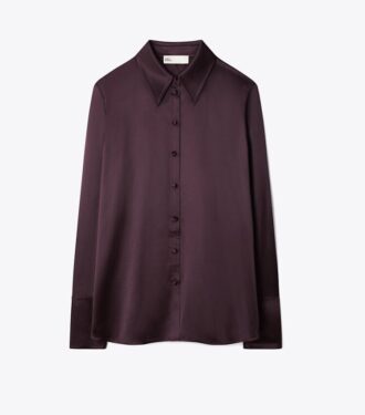 Chemise en soie à revers