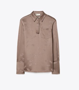 Chemise à poignets jacquard