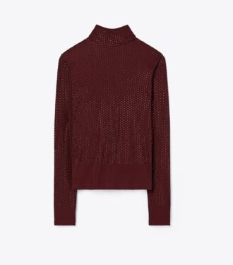 Col roulé en jersey de viscose orné