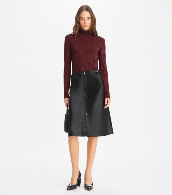 Col roulé en jersey de viscose orné Col roulé en jersey de viscose orné