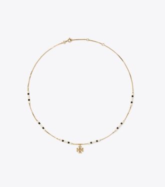Collier pendentif barre émaillée Kira