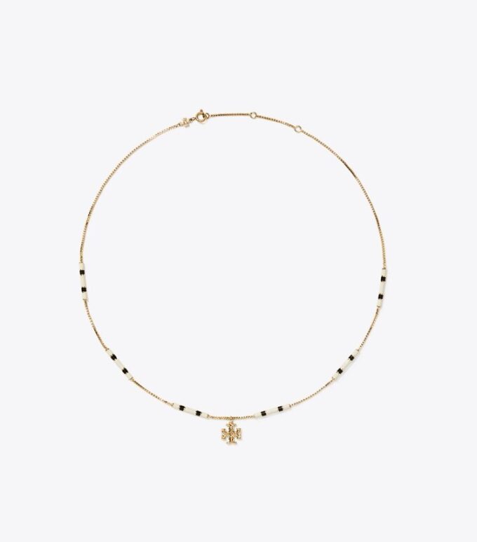 Collier pendentif barre émaillée Kira Collier pendentif barre émaillée Kira