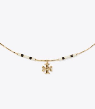 Collier pendentif barre émaillée Kira