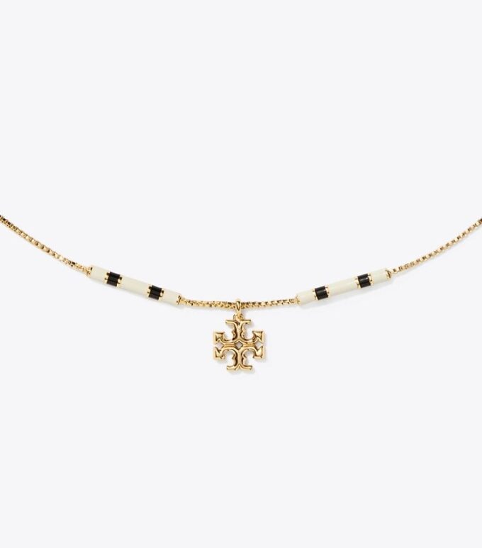 Collier pendentif barre émaillée Kira Collier pendentif barre émaillée Kira