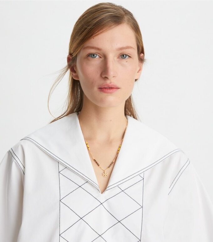 Collier pendentif barre émaillée Kira Collier pendentif barre émaillée Kira