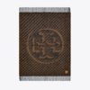 Couverture bouclée à rayures logo Couverture bouclée à rayures logo
