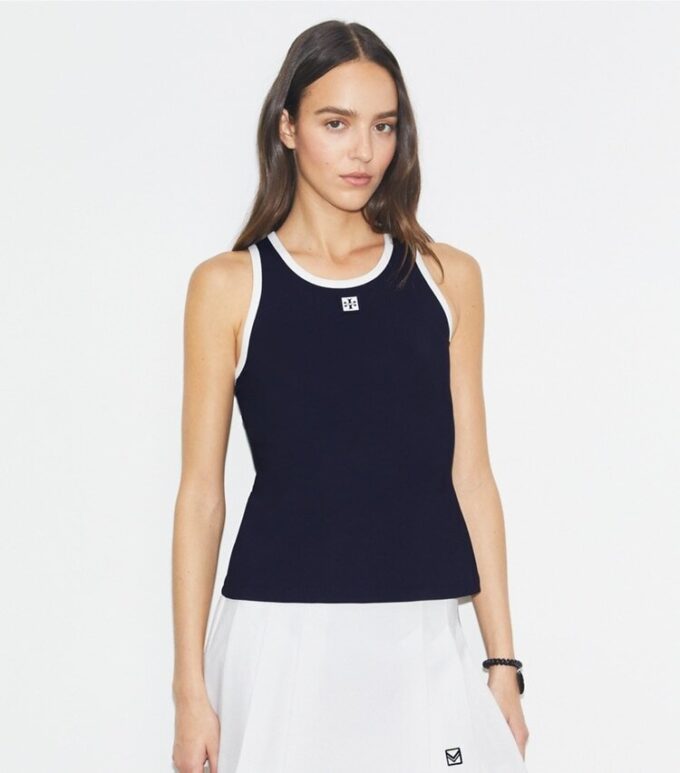 Débardeur de tennis en jersey à dos nageur