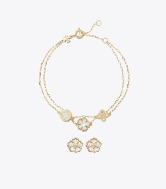 Ensemble cadeau bracelet et boucles d&rsquo;oreilles Forget Me Not