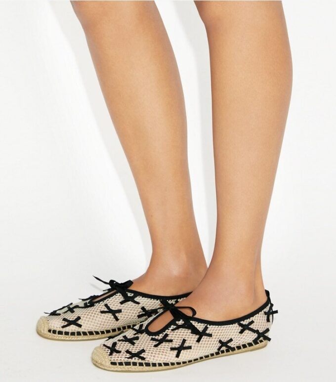 Espadrilles à mini nœuds en maille Espadrilles à mini nœuds en maille