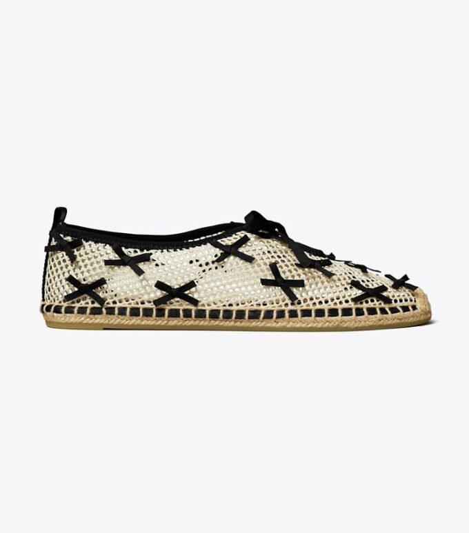 Espadrilles à mini nœuds en maille Espadrilles à mini nœuds en maille