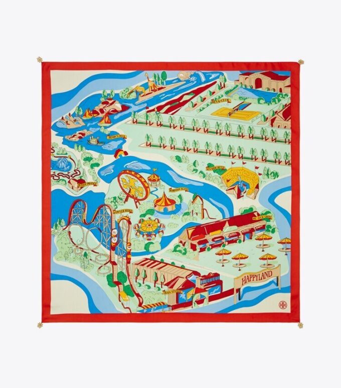 Foulard carré en soie Summer Carnival Foulard carré en soie Summer Carnival