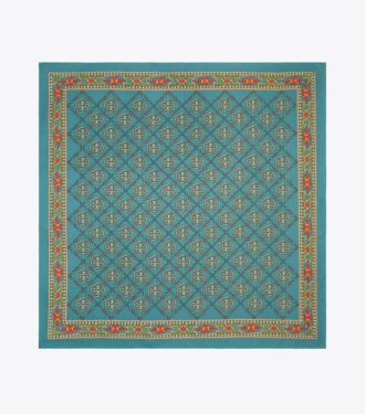 Foulard carré en soie T Monogram