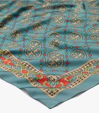 Foulard carré en soie T Monogram