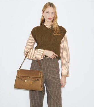 Grand sac à bandoulière en daim Lee Radziwill