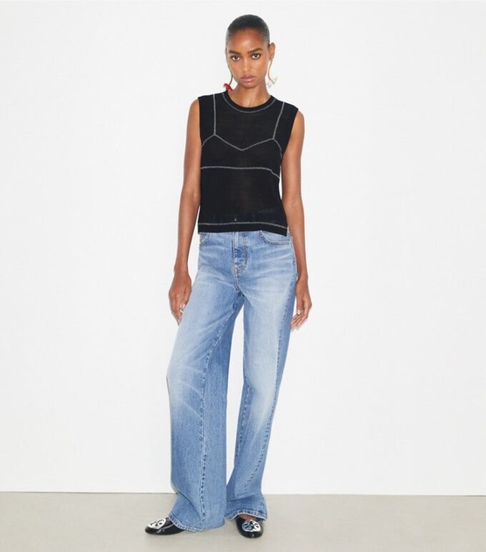 Haut en coton et nylon Haut en coton et nylon