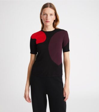 Haut en maille color block
