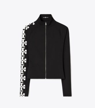 Haut zippé en nylon réfléchissant avec logo