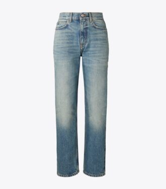 Jean droit à jambes larges