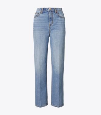 Jean droit taille haute