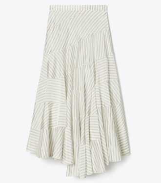 Jupe asymétrique en viscose