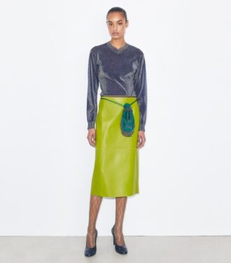 Jupe crayon en cuir