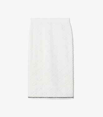 Jupe en coton à logo et dentelle