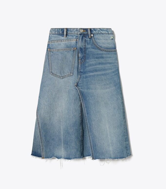 Jupe en denim déstructurée Jupe en denim déstructurée