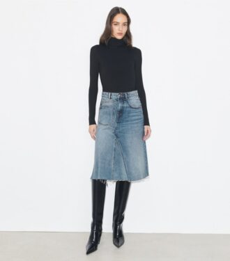 Jupe en denim déstructurée