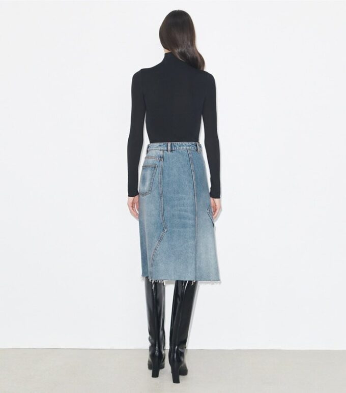 Jupe en denim déstructurée Jupe en denim déstructurée