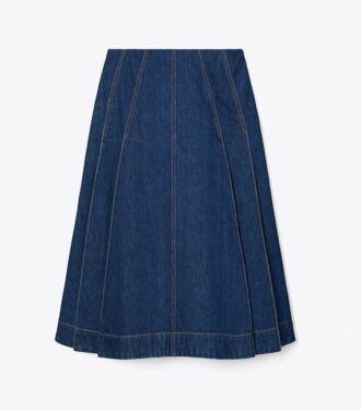 Jupe en denim plissée