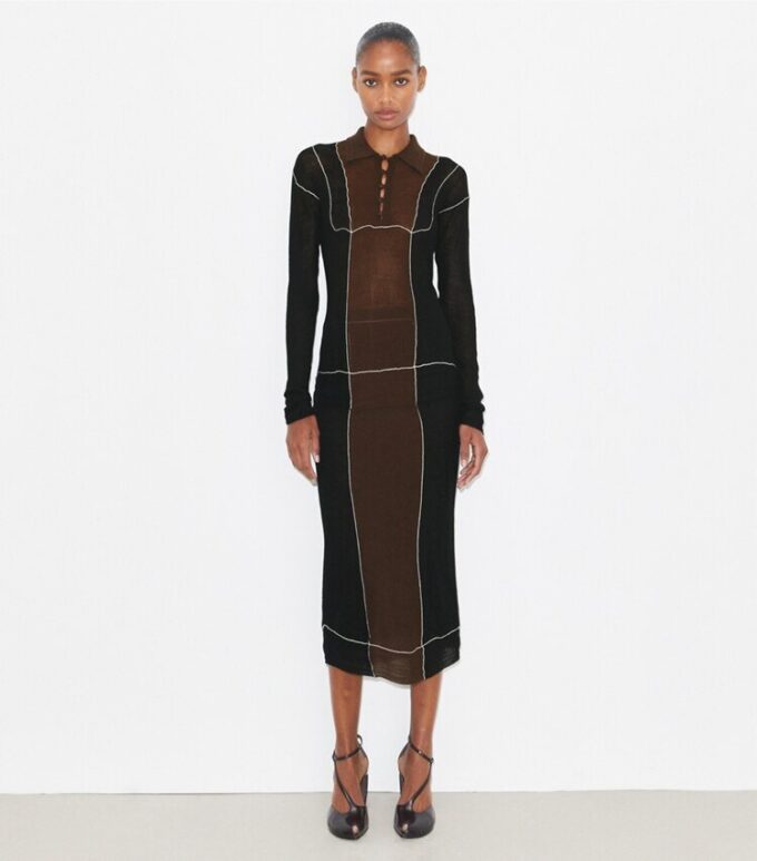 Jupe en laine color block Jupe en laine color block