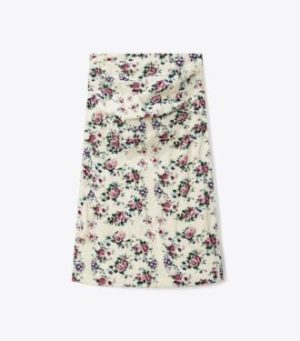 Jupe en velours de coton imprimé