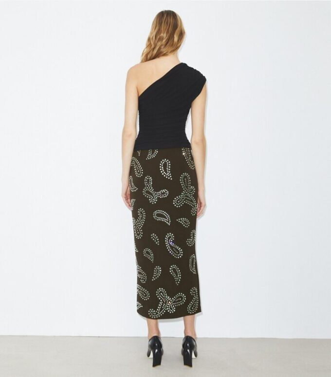 Jupe en viscose ornée Jupe en viscose ornée
