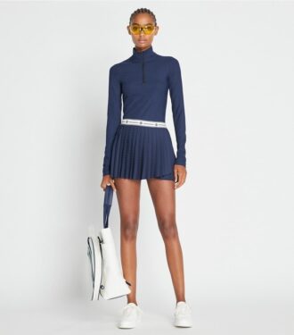 Jupe plissée en jersey jacquard performant