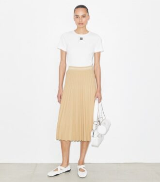 Jupe plissée en viscose