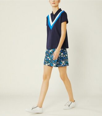 Jupe-short de golf en twill technique imprimé